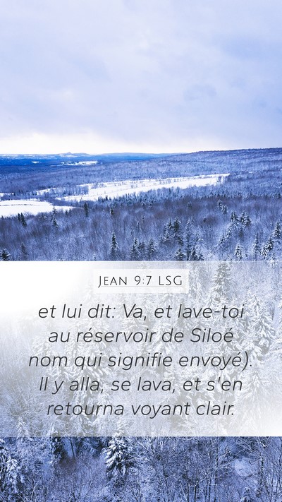 Jean 9:7 LSG Bible Verse Image