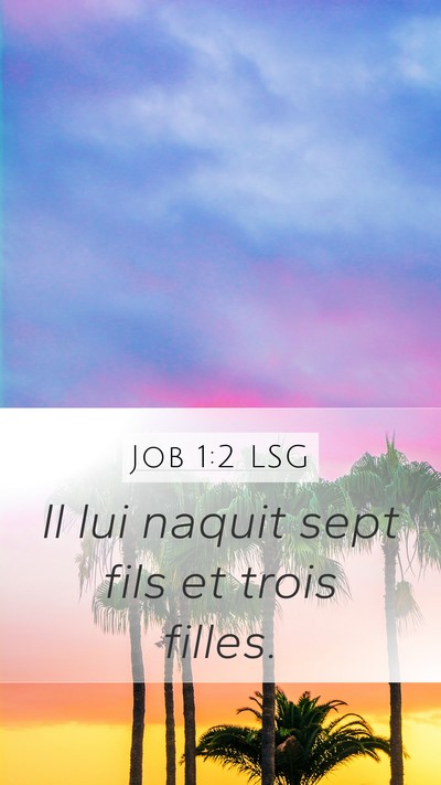 Job 1:2 LSG Bible Verse Image
