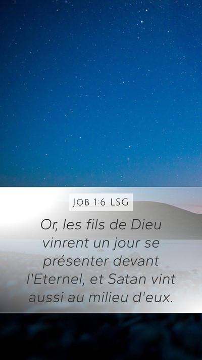 Job 1:6 LSG Bible Verse Image