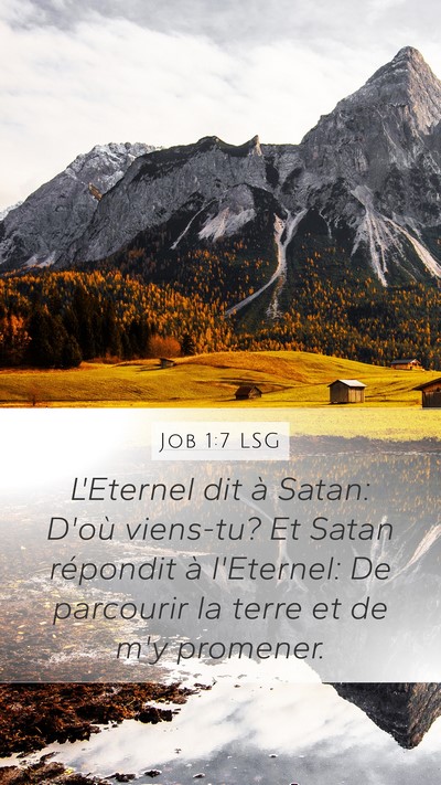 Job 1:7 LSG Bible Verse Image