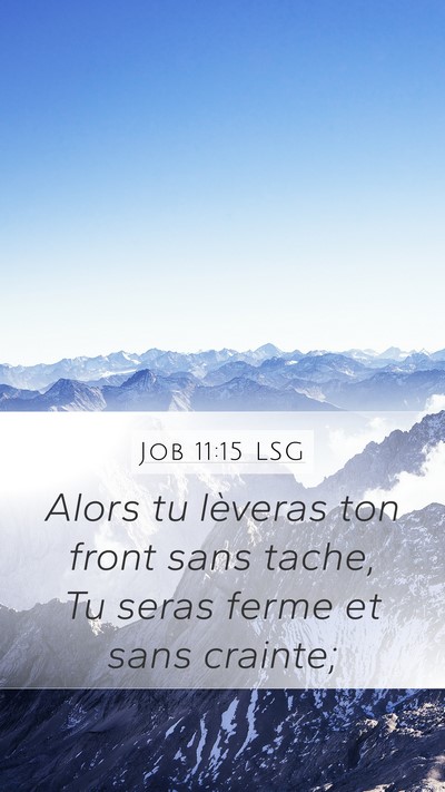 Job 11:15 LSG Bible Verse Image