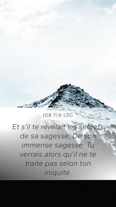 Job 11:6 LSG Bible Verse Image