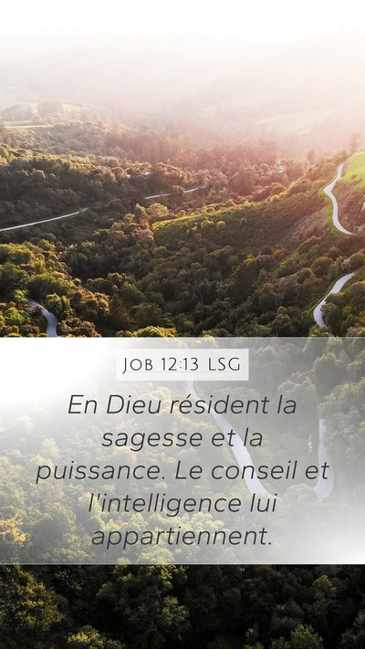 Job 12:13 LSG Bible Verse Image