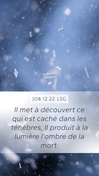 Job 12:22 LSG Bible Verse Image
