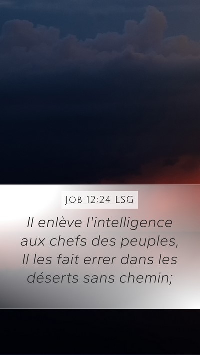 Job 12:24 LSG Bible Verse Image