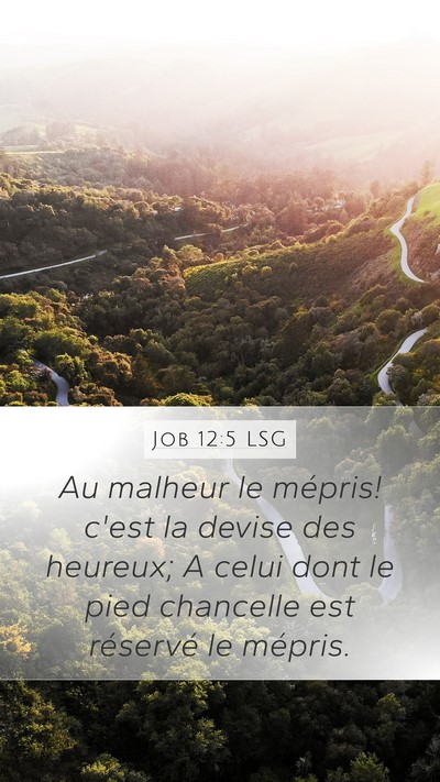 Job 12:5 LSG Bible Verse Image