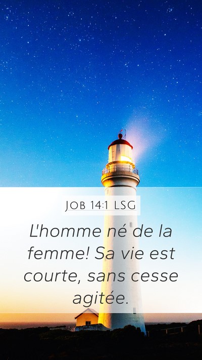 Job 14:1 LSG Bible Verse Image