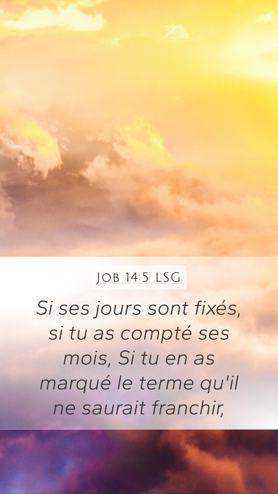 Job 14:5 LSG Bible Verse Image