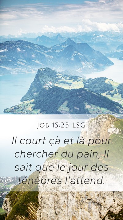 Job 15:23 LSG Bible Verse Image
