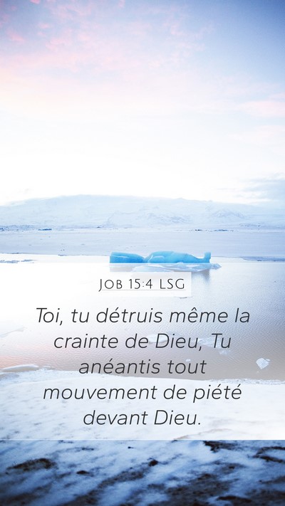 Job 15:4 LSG Bible Verse Image