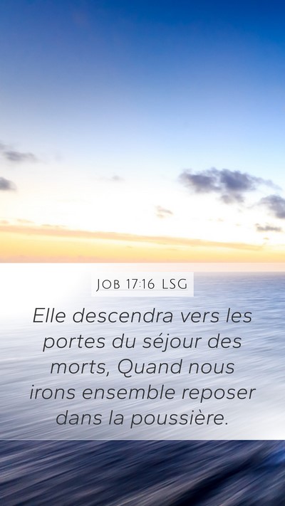 Job 17:16 LSG Bible Verse Image