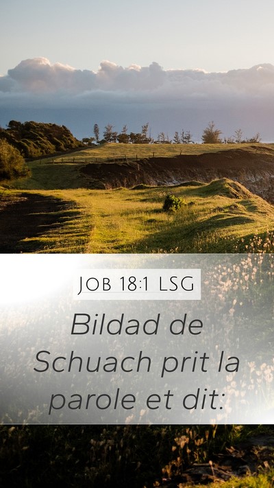 Job 18:1 LSG Mobile Phone Wallpaper - Bildad de Schuach prit la parole et - Mobile Bible Verse Wallpaper