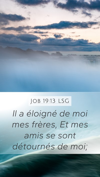 Job 19:13 LSG Bible Verse Image