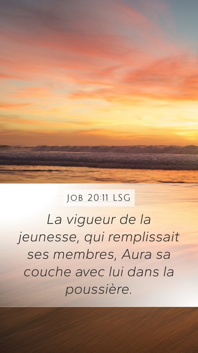 Job 20:11 LSG Bible Verse Image