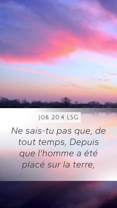 Job 20:4 LSG Bible Verse Image