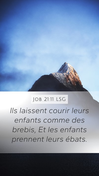 Job 21:11 LSG Bible Verse Image