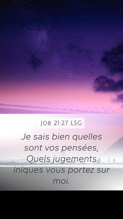 Job 21:27 LSG Bible Verse Image