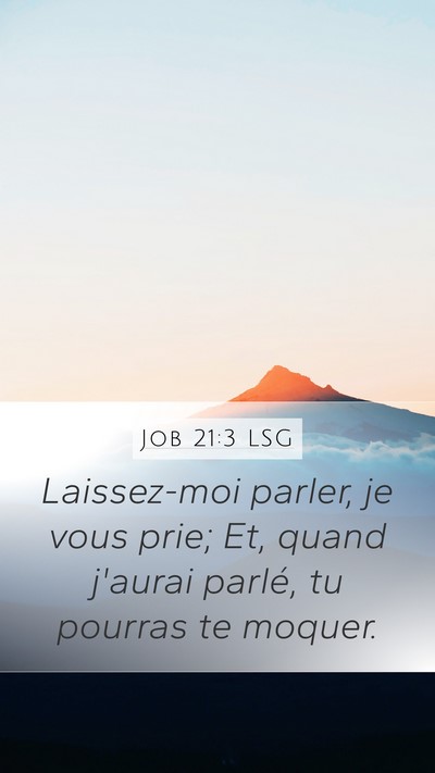 Job 21:3 LSG Bible Verse Image