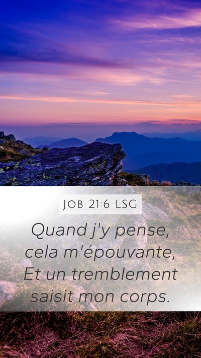 Job 21:6 LSG Bible Verse Image