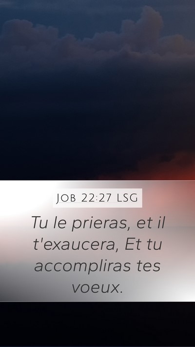 Job 22:27 LSG Bible Verse Image