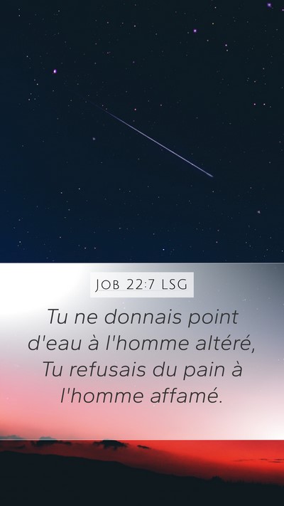 Job 22:7 LSG Bible Verse Image