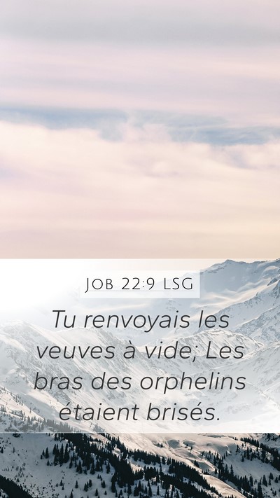 Job 22:9 LSG Bible Verse Image
