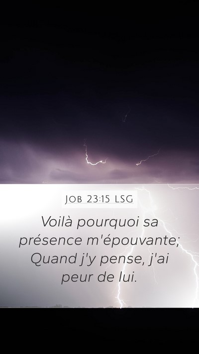 Job 23:15 LSG Bible Verse Image