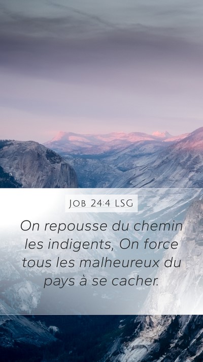 Job 24:4 LSG Bible Verse Image