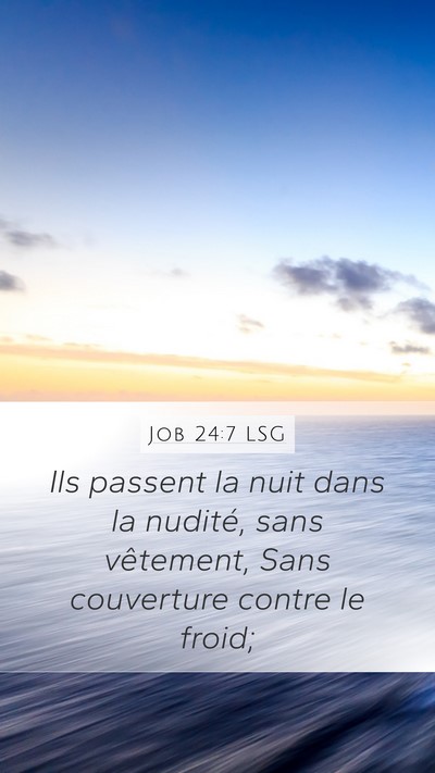 Job 24:7 LSG Bible Verse Image