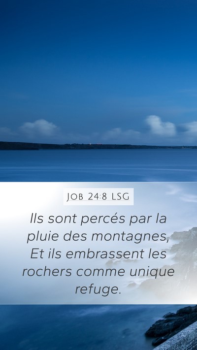 Job 24:8 LSG Mobile Phone Wallpaper - Ils sont percés par la pluie des montagnes, Et - Mobile Bible Verse Wallpaper