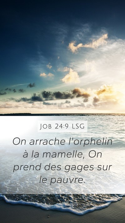 Job 24:9 LSG Bible Verse Image
