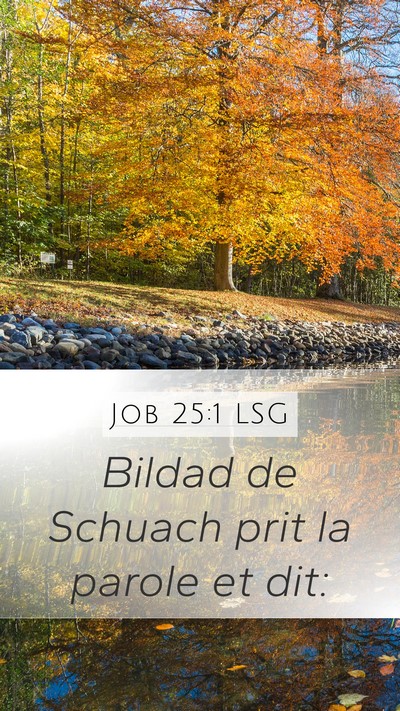 Job 25:1 LSG Bible Verse Image