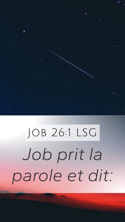Job 26:1 LSG Bible Verse Image