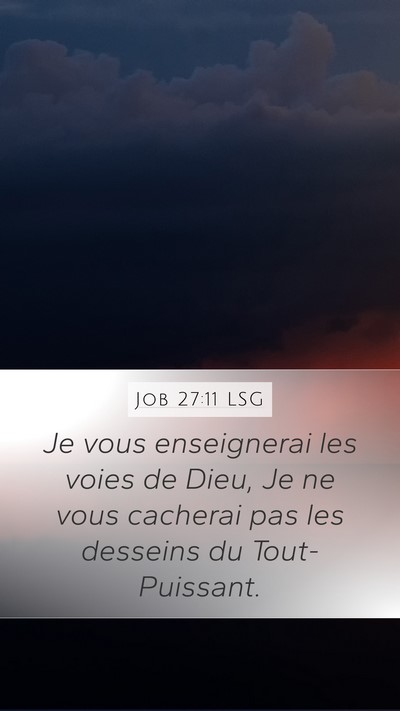 Job 27:11 LSG Bible Verse Image
