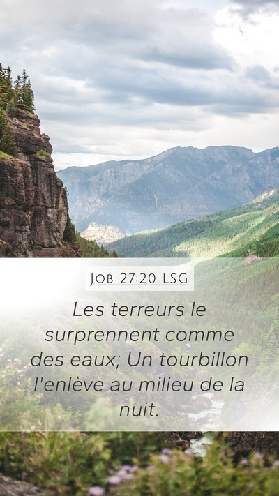 Job 27:20 LSG Bible Verse Image