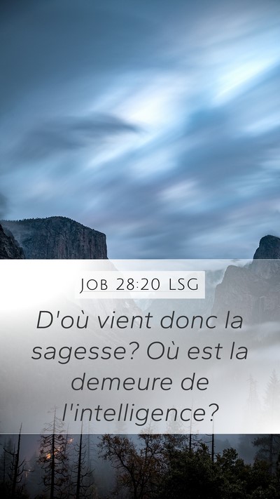 Job 28:20 LSG Bible Verse Image