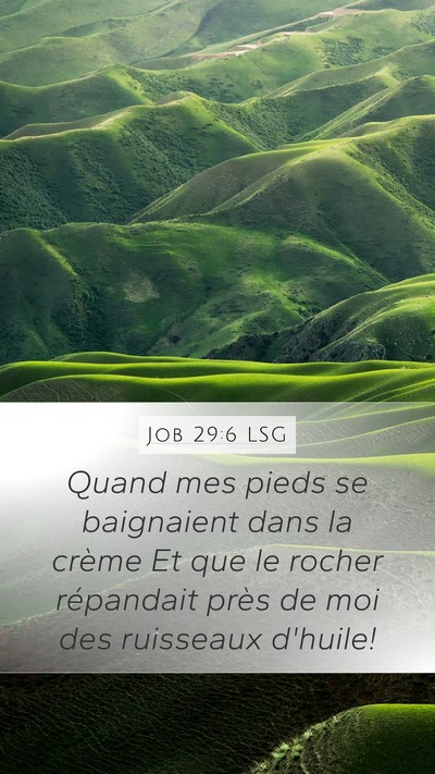 Job 29:6 LSG Bible Verse Image