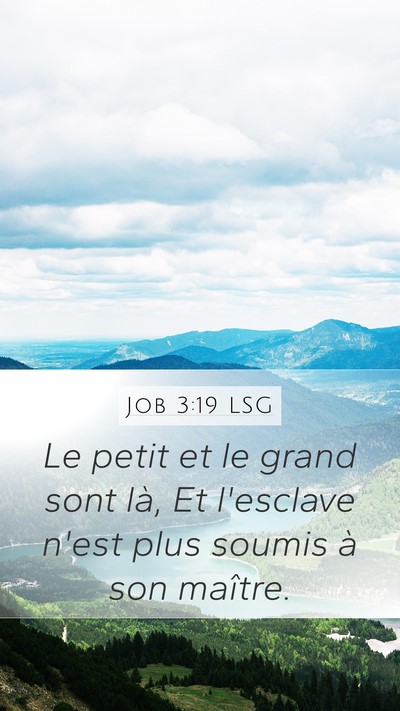 Job 3:19 LSG Bible Verse Image