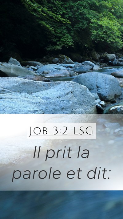 Job 3:2 LSG Mobile Phone Wallpaper - Il prit la parole et - Mobile Bible Verse Wallpaper