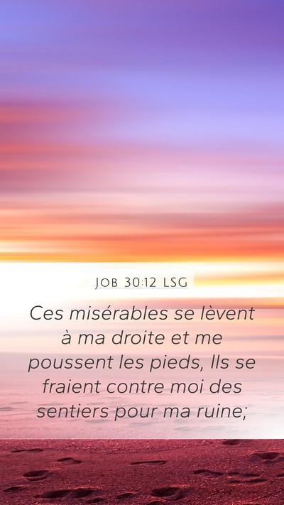 Job 30:12 LSG Bible Verse Image