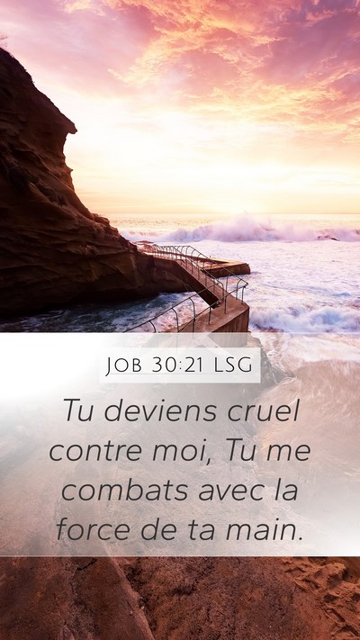 Job 30:21 LSG Bible Verse Image