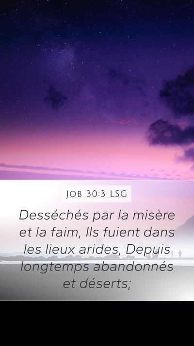 Job 30:3 LSG Bible Verse Image