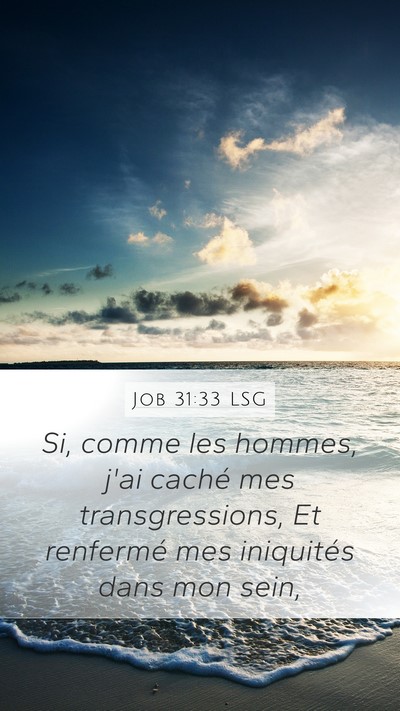 Job 31:33 LSG Bible Verse Image