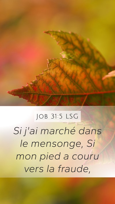 Job 31:5 LSG Bible Verse Image