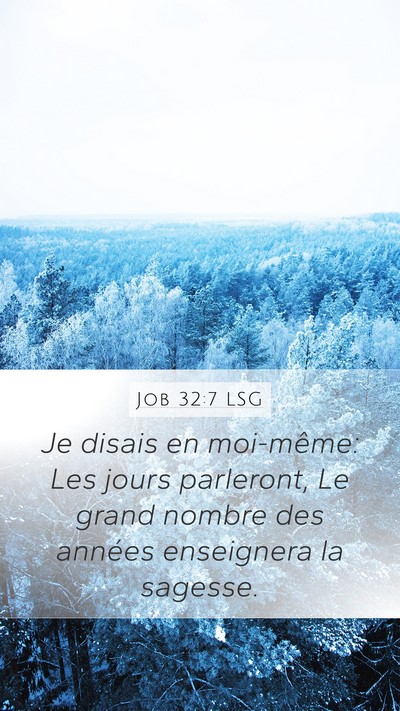 Job 32:7 LSG Bible Verse Image