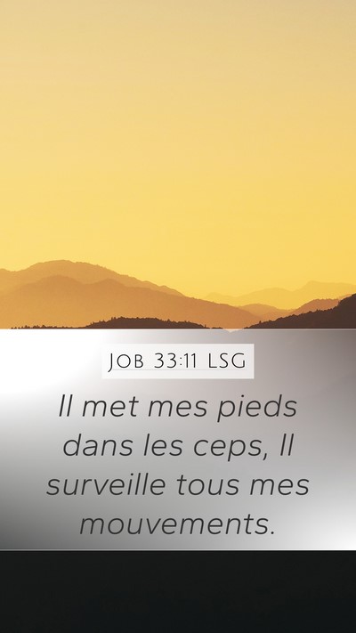Job 33:11 LSG Bible Verse Image