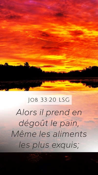 Job 33:20 LSG Bible Verse Image