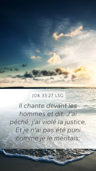 Job 33:27 LSG Bible Verse Image