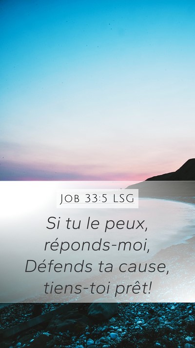 Job 33:5 LSG Bible Verse Image