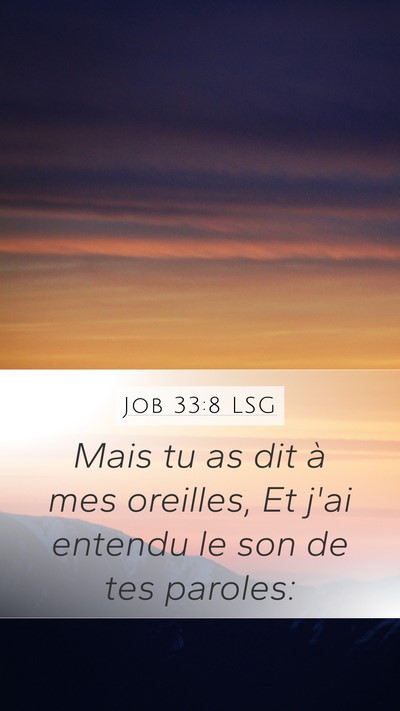 Job 33:8 LSG Bible Verse Image